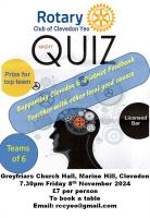 Rotary Club Of Clevedon Yeo Fun Quiz Night 8th November 2024